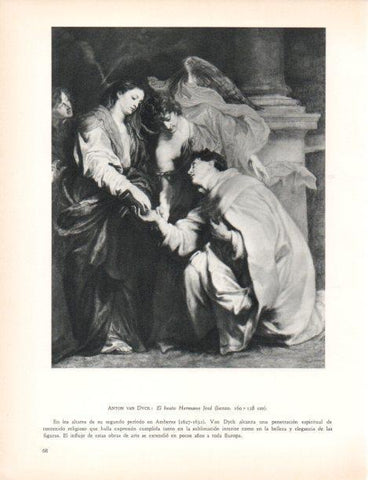 LAMINA V30437: El beato Hermano Jose por Anton van Dyck