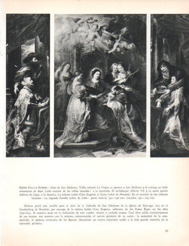 LAMINA V30436: Altar de San Ildefonso por Rubens