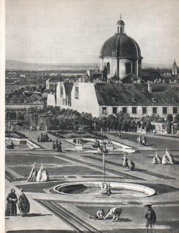 LAMINA V30482: Vista de Viena desde el Belvedera, detalle por Bernardo Bellotto