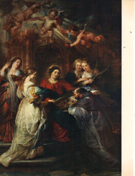 LAMINA V30435: Altar de San Ildefonso tabla central La Virgen por Rubens