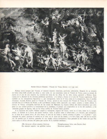 LAMINA V30432: Triunfo de Venus por Rubens