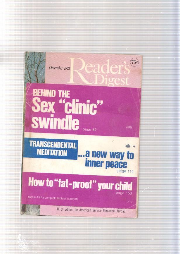 Reader s Digest December 1975: The invisible- Laugther, the best medicine- The
