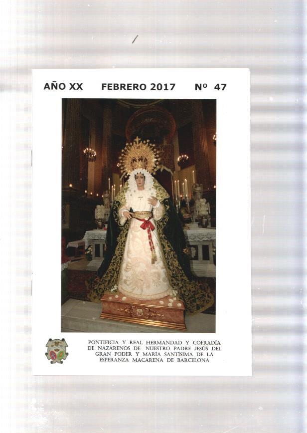 Hermandad numero 47, febrero 2017: Hermano mayor- Mosen Francesc de P.