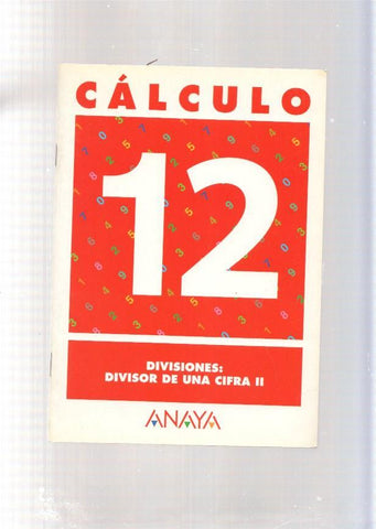 Calculo 12: Divisiones: Divisor de una cifra II