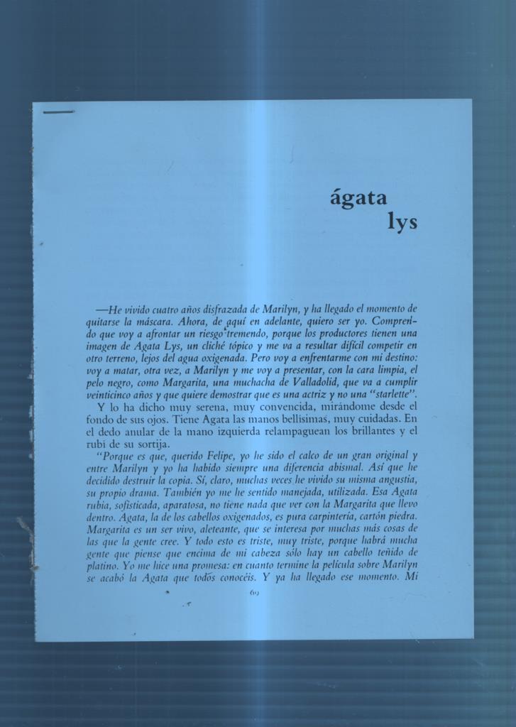 Ficha/Entrevista: Agata Lys