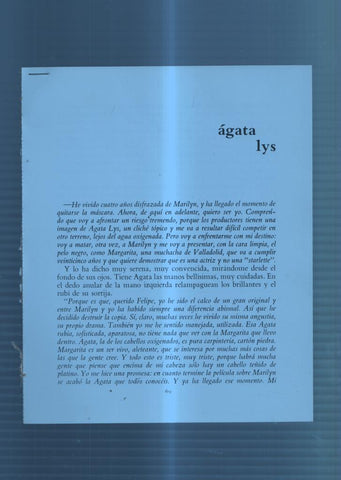 Ficha/Entrevista: Agata Lys