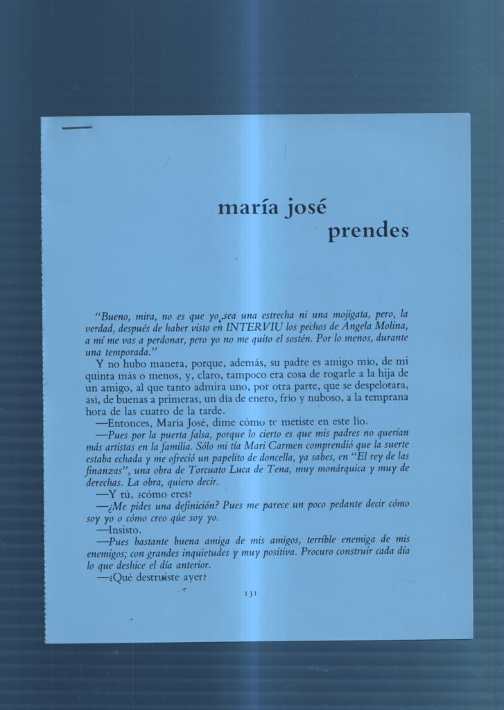 Ficha/Entrevista: Maria Jose Prendes