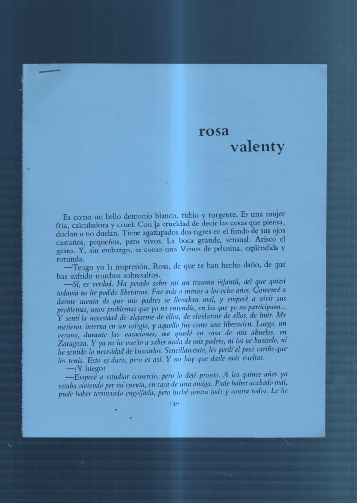Ficha/Entrevista: Rosa Valenty