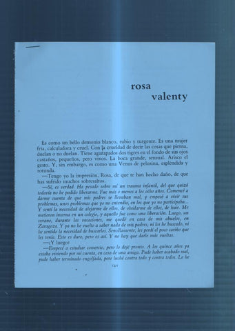 Ficha/Entrevista: Rosa Valenty