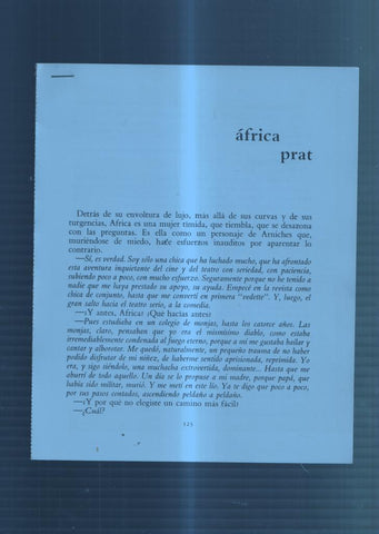 Ficha/Entrevista: Africa Prat