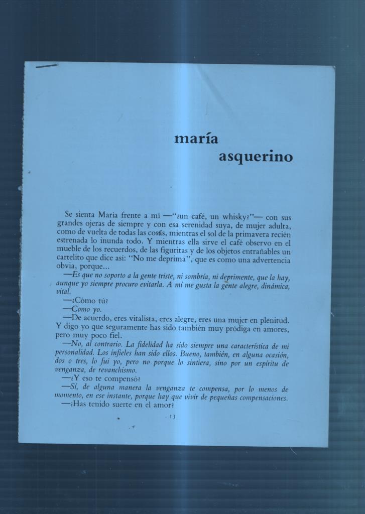 Ficha/Entrevista: Maria Asquerino