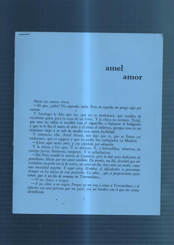Ficha/Entrevista: Amel Amor