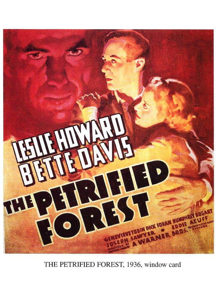 Poster DIN 4 numero 1263: The Petrified Forest, 1936, window card: Leslie Howard, Bette Davis