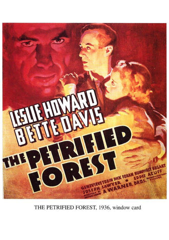 Poster DIN 4 numero 1263: The Petrified Forest, 1936, window card: Leslie Howard, Bette Davis