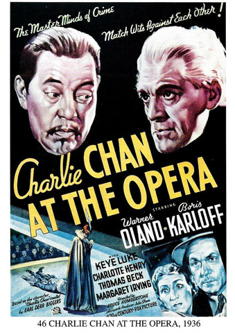 Poster DIN 4 numero 1272: Charlie Chan at the opera, 1936: Warner Oland, Boris Karloff