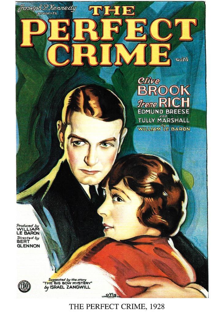 Poster DIN 4 numero 1277: The Perfect Crime, 1928: Clive Brook, Irene Rich