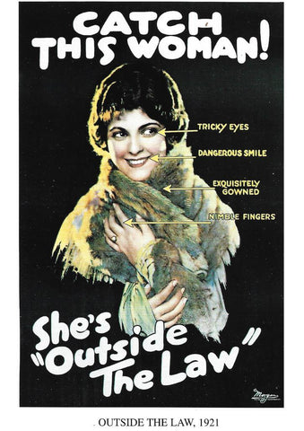 Poster DIN 4 numero 1282: Outside The Law, 1921: Tricky Eyes, Dangerous Smile