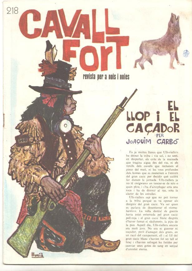 Revista Cavall Fort numero 218, gener 1972 - El llop i el caçador per Joaquim Carbó