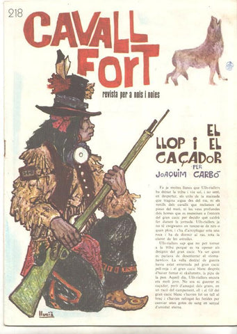 Revista Cavall Fort numero 218, gener 1972 - El llop i el caçador per Joaquim Carbó