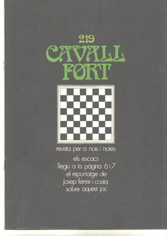 Revista Cavall Fort numero 219, gener 1972 - Els escacs reportatge de Josep Ferrer i Costa