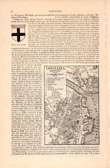 LAMINA V30935: Escudo y mapa de Constanza