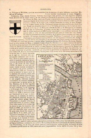 LAMINA V30935: Escudo y mapa de Constanza