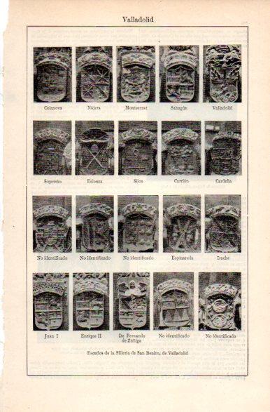 LAMINA V31337: Escudos de la Silleria de San Benito, Valladolid