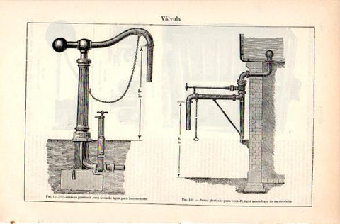LAMINA V31374: Columna giratoria para boca de agua para locomotoras