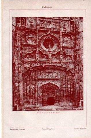 LAMINA V31357: Detalle fachada de San Pablo, Valladolid