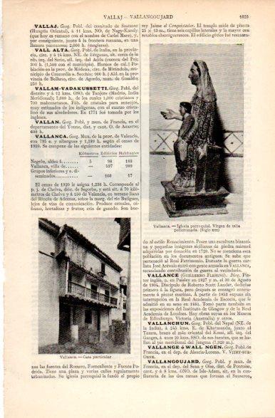 LAMINA V31358: Virgen y casa particular en Vallanca, Valencia