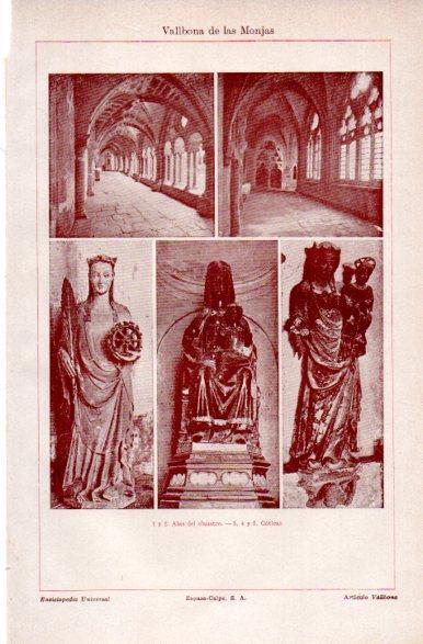 LAMINA V31360: Claustro y escultura goticas de Vallbona de las Monjas