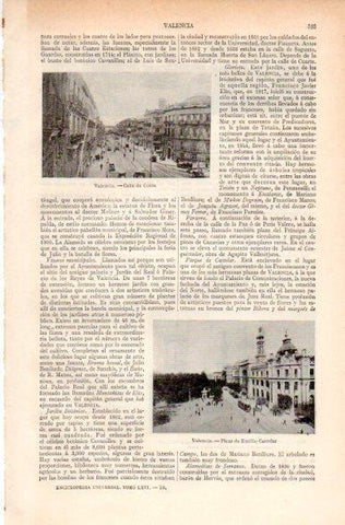 LAMINA V31261: Calle Colon y Plaza Emilio Castelar en Valencia