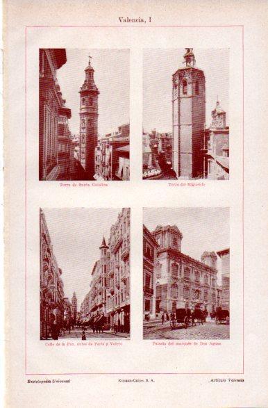 LAMINA V31267: Calle de la Paz y Palacio de Dos Aguas, Valencia