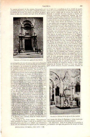 LAMINA V31268: Iglesia de San Martin, Valencia