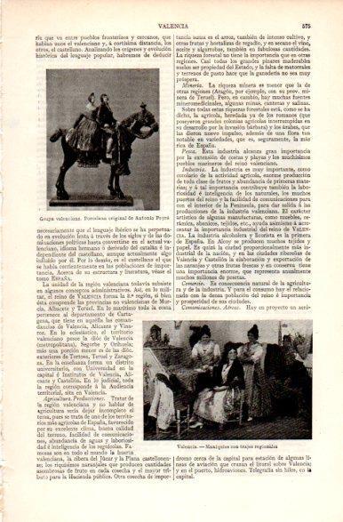 LAMINA V31257: Maniquis con trajes regionales de Valencia