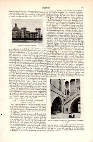 LAMINA V31273: Hospital Militar de Valencia