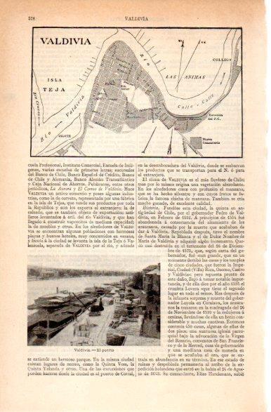 LAMINA V31249: Puerto y plano de Valdivia