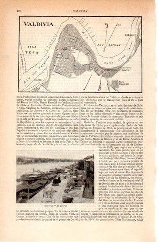 LAMINA V31249: Puerto y plano de Valdivia