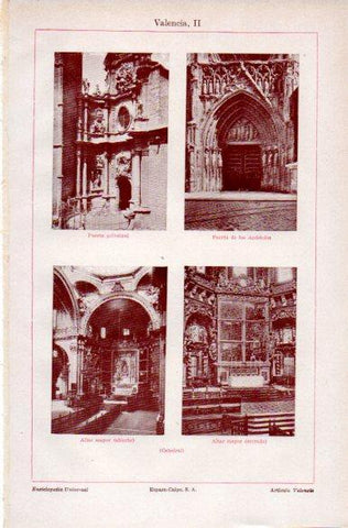 LAMINA V31274: Vistas varias Catedral de Valencia