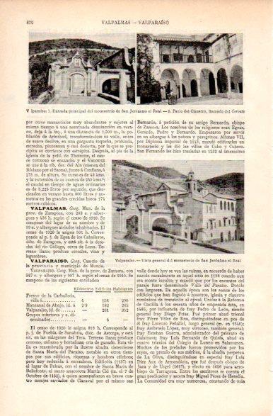 LAMINA V31300: Monasterio de San Jeronimo el Real en Valparaiso