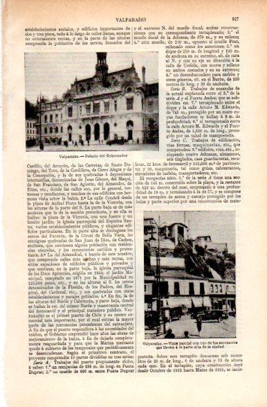 LAMINA V31302: Palacio del Gobernador y Ascensores en Valparaiso