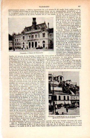 LAMINA V31302: Palacio del Gobernador y Ascensores en Valparaiso