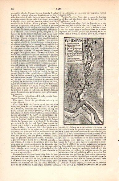 LAMINA V31304: Mapa de Vals-les-Bains