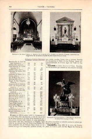 LAMINA V31306: Interior de la iglesia de Valsequillo de Gran Canaria