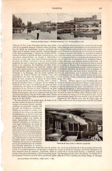 LAMINA V31284: Castillo y vistas de Valencia de Don Juan