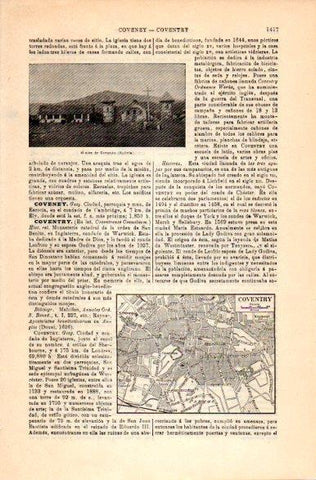 LAMINA V31486: Mision de Covendo en Bolivia y Plano de Coventry