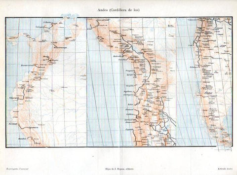 LAMINA V31499: Mapa Cordillero de Los Andes