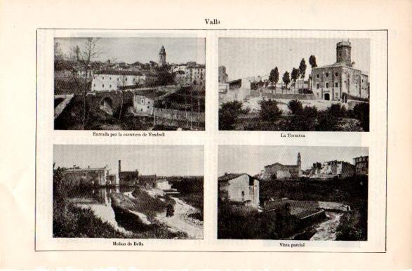 LAMINA V31471: Vistas varias de Valls, Tarragona