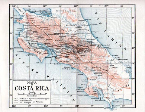 LAMINA V31502: Mapa de Costa Rica
