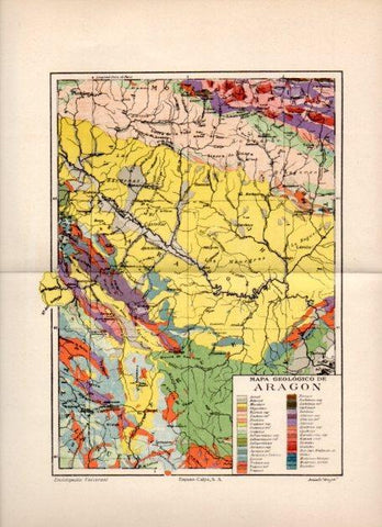 LAMINA V31511: Mapa geologico de la Provincia de Aragon